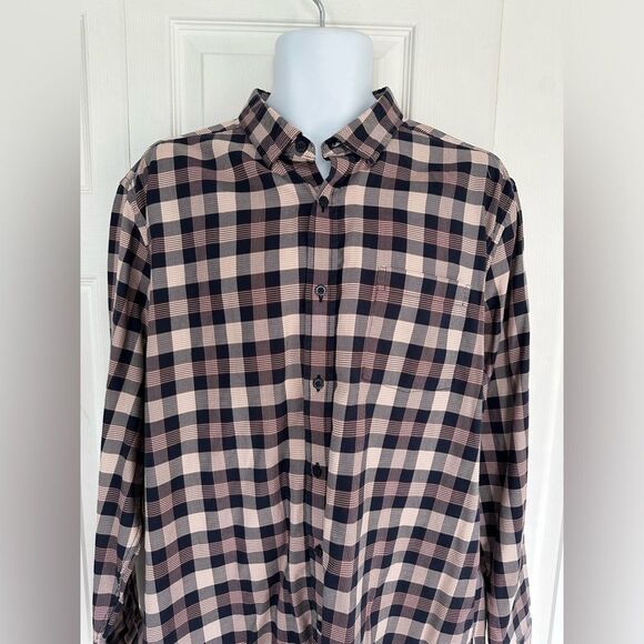 Johnston & Murphy Plaid Button Down Shirt Long Sleeve Cotton Mens XL - Picture 13 of 14